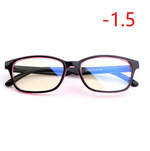 TR90 Square Finished Myopia Glasses Women Men Short-sight Eye Glasses Red Frame Myopia Eyewear -1.0 -1.5 -2.0 -2.5 -3 -3.5 -4.0