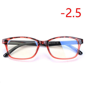 TR90 Square Finished Myopia Glasses Women Men Short-sight Eye Glasses Red Frame Myopia Eyewear -1.0 -1.5 -2.0 -2.5 -3 -3.5 -4.0
