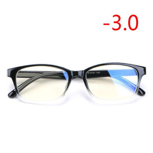 TR90 Square Finished Myopia Glasses Women Men Short-sight Eye Glasses Red Frame Myopia Eyewear -1.0 -1.5 -2.0 -2.5 -3 -3.5 -4.0