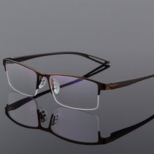 Load image into Gallery viewer, TR90 Titanium Alloy Glasses Frame Men Semi Rimless Square Eye Glass Prescription Eyeglasses Myopia Optical Frames Korean Eyewear