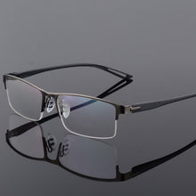 Load image into Gallery viewer, TR90 Titanium Alloy Glasses Frame Men Semi Rimless Square Eye Glass Prescription Eyeglasses Myopia Optical Frames Korean Eyewear