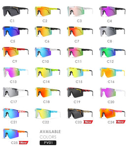 TR90 Unbreakable Frame Polarized Material Sunglasses   Shades Pit Viper Men Cool Big Goggle DurableWith Free Box