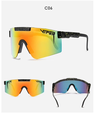 TR90 Unbreakable Frame Polarized Material Sunglasses   Shades Pit Viper Men Cool Big Goggle DurableWith Free Box