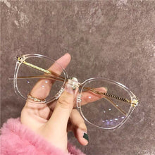Load image into Gallery viewer, TR90 Vintage Glasses Women Men Round Clear Glasses Optical Eyeglasses Frame Transparent Lens Spectacle Unisex Anti Blue Light