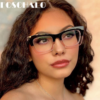 TR90 Vintage Glasses Women Men Square Clear Glasses Optical Eyeglasses Frame Transparent Lens Spectacle Frame