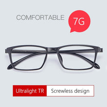 Load image into Gallery viewer, TR90 glasses frame male comfortable ultra-light screwless myopia glasses frame female square frame optical prescription glasses