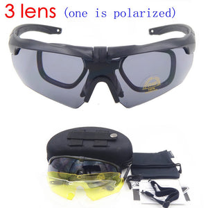 TR90 military goggles 3 Lens Polarized Ballistic Military Sport Men Sunglasses Army Bullet-proof Eyewear shooting