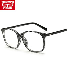 Carica l&#39;immagine nel visualizzatore di Gallery, TRIUMPH VISION Acetate Black Frame Eyeglasses Women Square Designer 2016 Frame Glasses Eyewear Brand Eye Glasses Men New