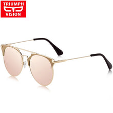 Load image into Gallery viewer, TRIUMPH VISION Brand Designer Sun Glasses For Women Round Pilot Style Female Sunglasses Pink Mirror Shades Oculos Women