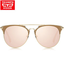 Load image into Gallery viewer, TRIUMPH VISION Brand Designer Sun Glasses For Women Round Pilot Style Female Sunglasses Pink Mirror Shades Oculos Women