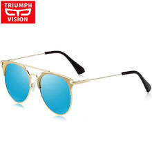 Load image into Gallery viewer, TRIUMPH VISION Brand Designer Sun Glasses For Women Round Pilot Style Female Sunglasses Pink Mirror Shades Oculos Women