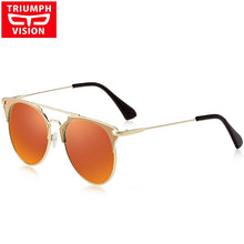 Load image into Gallery viewer, TRIUMPH VISION Brand Designer Sun Glasses For Women Round Pilot Style Female Sunglasses Pink Mirror Shades Oculos Women