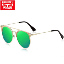 Load image into Gallery viewer, TRIUMPH VISION Brand Designer Sun Glasses For Women Round Pilot Style Female Sunglasses Pink Mirror Shades Oculos Women