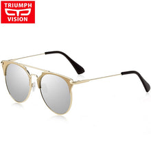 Load image into Gallery viewer, TRIUMPH VISION Brand Designer Sun Glasses For Women Round Pilot Style Female Sunglasses Pink Mirror Shades Oculos Women