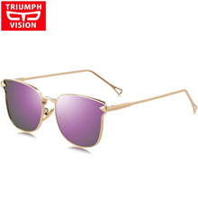 Carica l'immagine nel visualizzatore di Gallery, TRIUMPH VISION Occhiali da sole Cat Eye a specchio rosa Occhiali da sole da donna Occhiali da sole per donna Oculos Feminino in metallo
