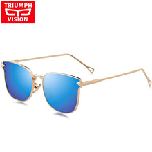 Carica l'immagine nel visualizzatore di Gallery, TRIUMPH VISION Occhiali da sole Cat Eye a specchio rosa Occhiali da sole da donna Occhiali da sole per donna Oculos Feminino in metallo