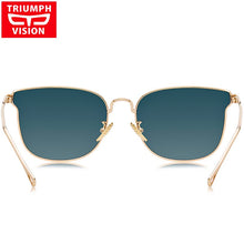 Carica l'immagine nel visualizzatore di Gallery, TRIUMPH VISION Occhiali da sole Cat Eye a specchio rosa Occhiali da sole da donna Occhiali da sole per donna Oculos Feminino in metallo