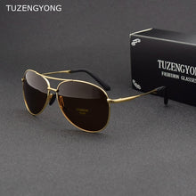 Carica l'immagine nel visualizzatore di Gallery, TUZENGYONG 2022 Brand Alloy Men's Sunglasses Polarized UV400 Lens Sun Glasses  For Men  Pilot Eyewear Oculos de sol High Quality