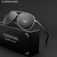 Carica l'immagine nel visualizzatore di Gallery, TUZENGYONG 2022 Brand Alloy Men's Sunglasses Polarized UV400 Lens Sun Glasses  For Men  Pilot Eyewear Oculos de sol High Quality