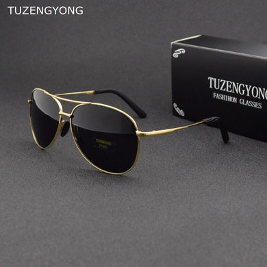 TUZENGYONG 2023 Brand Alloy Men's Sunglasses Polarized UV400 Lens Sun Glasses For Men Eyewear Oculos de sol