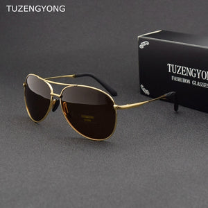 TUZENGYONG 2023 Brand Alloy Men's Sunglasses Polarized UV400 Lens Sun Glasses For Men Eyewear Oculos de sol