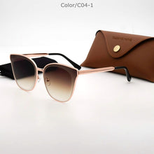 Load image into Gallery viewer, TUZENGYONG 2023 Cat Eye Sunglasses Metal Frame Glasses Brand Design Lady Gradient Sun Glasses UV400 To Prevent Glare