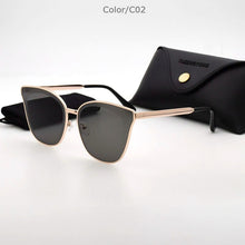 Load image into Gallery viewer, TUZENGYONG 2023 Cat Eye Sunglasses Metal Frame Glasses Brand Design Lady Gradient Sun Glasses UV400 To Prevent Glare
