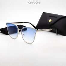 Load image into Gallery viewer, TUZENGYONG 2023 Cat Eye Sunglasses Metal Frame Glasses Brand Design Lady Gradient Sun Glasses UV400 To Prevent Glare