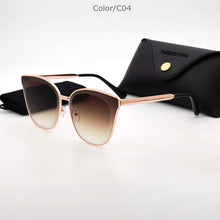 Load image into Gallery viewer, TUZENGYONG 2023 Cat Eye Sunglasses Metal Frame Glasses Brand Design Lady Gradient Sun Glasses UV400 To Prevent Glare
