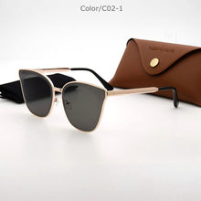 Load image into Gallery viewer, TUZENGYONG 2023 Cat Eye Sunglasses Metal Frame Glasses Brand Design Lady Gradient Sun Glasses UV400 To Prevent Glare