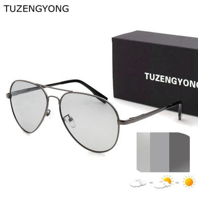 TUZENGYONG 2023 Photochromic Sunglasses Men Polarized Day Night Driving Glasses Chameleon Anti-Glare gafas de sol T302
