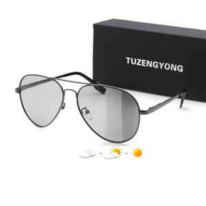 TUZENGYONG 2023 Photochromic Sunglasses Men Polarized Day Night Driving Glasses Chameleon Anti-Glare gafas de sol T302
