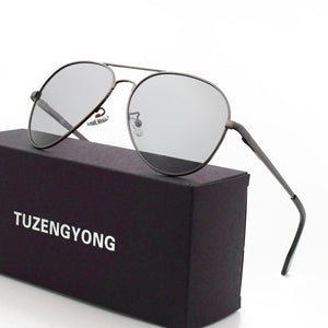 TUZENGYONG 2023 Photochromic Sunglasses Men Polarized Day Night Driving Glasses Chameleon Anti-Glare gafas de sol T302