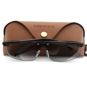 TUZENGYONG Occhiali da sole fotocromatici senza montatura in lega da uomo polarizzati occhiali da guida giorno e notte camaleonte antiriflesso gafas de sol 