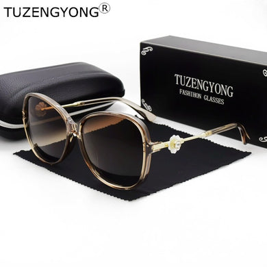 TUZENGYONG Brand Design  Women Sunglasses Polarized 2023 Vintage Large Frame Lady Sun Glasses Shades Oculos