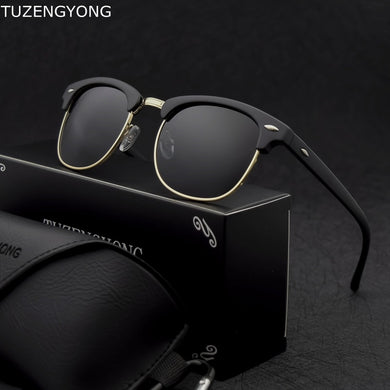 TUZENGYONG Classic Polarized Sunglasses Men Women Brand Designer  Sun Glasses Female Male Mirror Sunglass