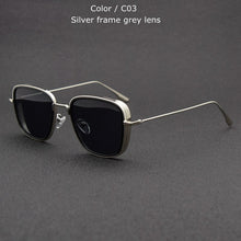 Load image into Gallery viewer, TUZENGYONG Steampunk Sunglasses Men Women Brand Designer Vintage Square Metal Frame Sun Glasses UV400 Oculos de sol