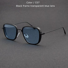 Load image into Gallery viewer, TUZENGYONG Steampunk Sunglasses Men Women Brand Designer Vintage Square Metal Frame Sun Glasses UV400 Oculos de sol