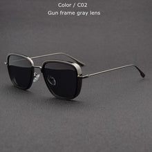 Load image into Gallery viewer, TUZENGYONG Steampunk Sunglasses Men Women Brand Designer Vintage Square Metal Frame Sun Glasses UV400 Oculos de sol