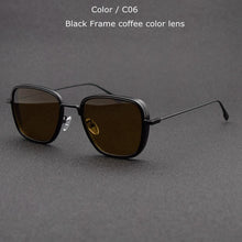 Load image into Gallery viewer, TUZENGYONG Steampunk Sunglasses Men Women Brand Designer Vintage Square Metal Frame Sun Glasses UV400 Oculos de sol