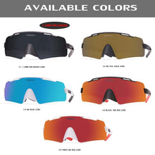 Load image into Gallery viewer, TWINSHIELD Brand Sunglasses Outdoor Sports Glasses Men And Women Fishing Goggles UV400 Black Eyewear Two Nose With Case