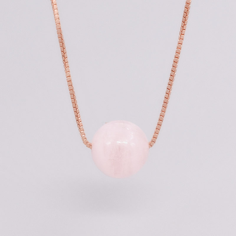 Taurus Stones Natural Rose Quartz Chokers Necklaces Pendants Ball Gold 925 Silver Adjustable Chain Fine Jewelry Women #c038n