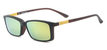 Load image into Gallery viewer, TendaGlasses Lightweight Flexible Rectangular TR90 Men Women Prescription Eyeglass Frame with Polarized Clip On Sunglasses