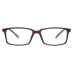 TendaGlasses Lightweight Flexible Rectangular TR90 Men Women Prescription Eyeglass Frame with Polarized Clip On Sunglasses
