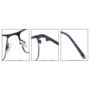 TendaGlasses Metal Full Rim Glasses Men Rectangle Prescription Eyeglass Frames For Optical Lenses Myopia and Reading