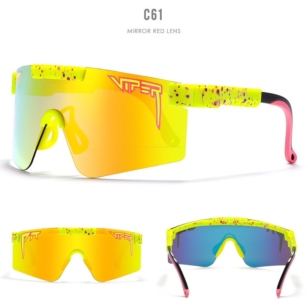 The 2000S Pit Viper Sunglasses Polarized Unbreakable TR90 Frame Rubber Leg Men Women Cool Sports Goggle With Free Box