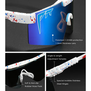 The 2000S Pit Viper Sunglasses Polarized Unbreakable TR90 Frame Rubber Leg Men Women Cool Sports Goggle With Free Box