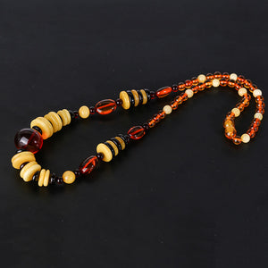 The Baltic raw ore amber wax wax ball engagement accessories natural fashion ladies Necklace Jewelry