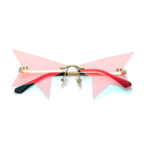 The  Personality Star Metal Frameless Sunglasses Trend Whimsy Glasses Sunglasses Men And Women