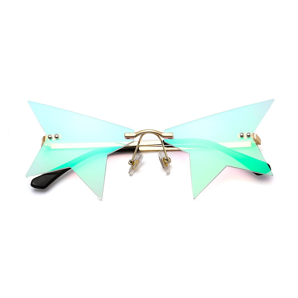 The  Personality Star Metal Frameless Sunglasses Trend Whimsy Glasses Sunglasses Men And Women